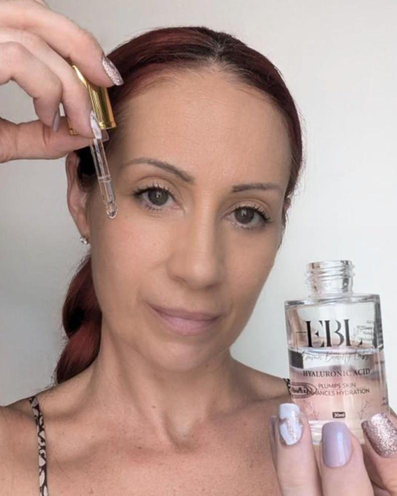 Applying Hyaluronic Acid Serum