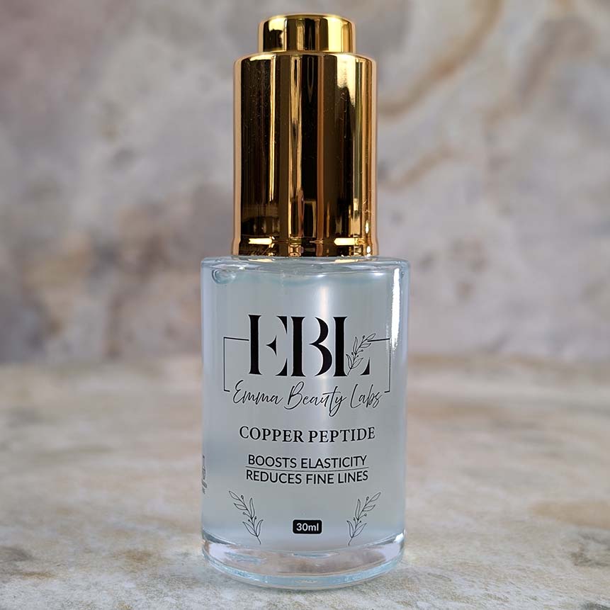 Copper Peptide Serum marble background